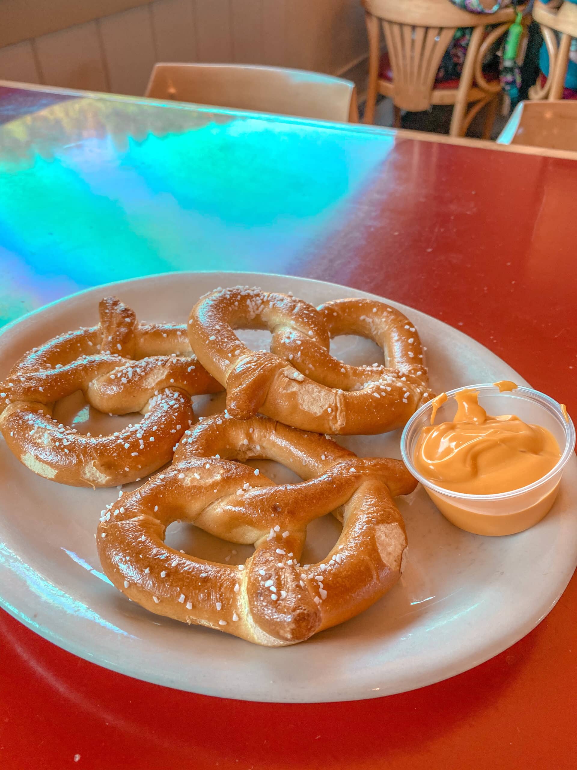 Pretzels and cheese dip