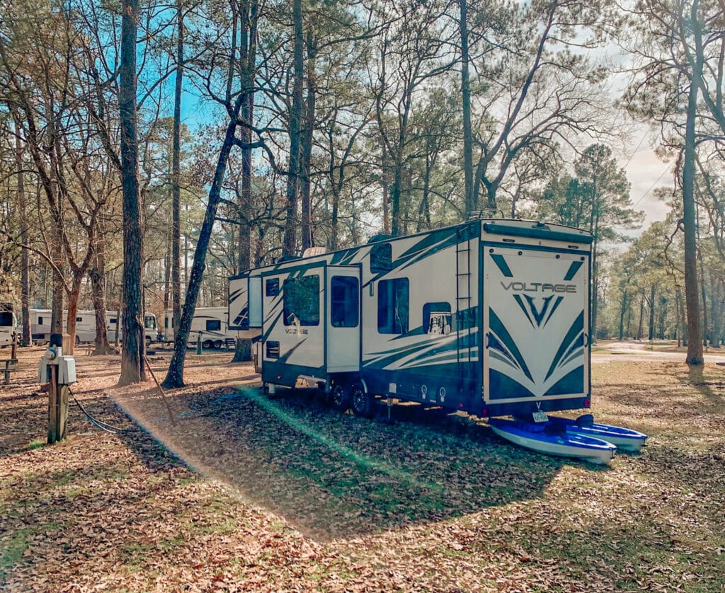 Campsite at Sam Houston Jones State Park