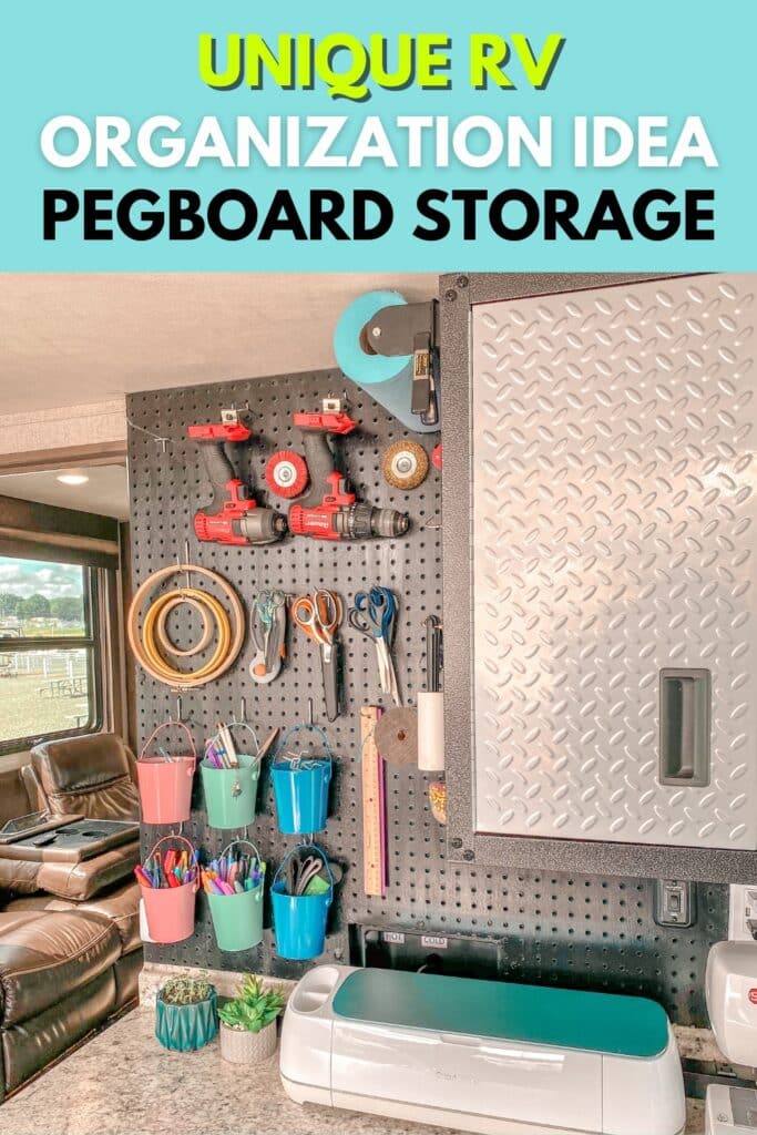 Creative RV Storage Ideas - Pegboard Wall Organizer - Outdoor-ish