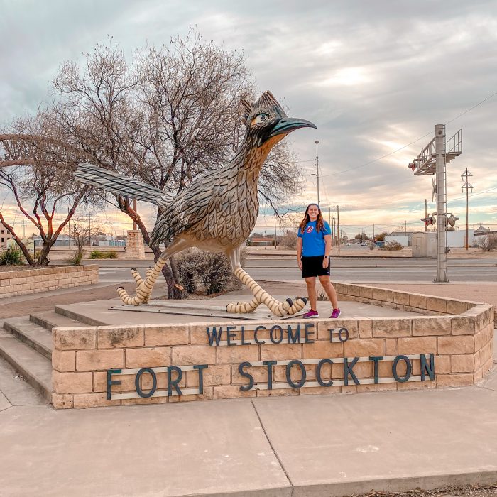 Fort Stockton Texas road runner statue