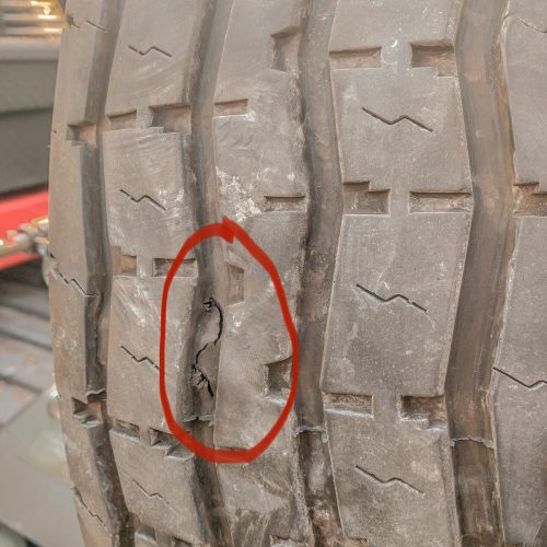 gash in RV trailer tire