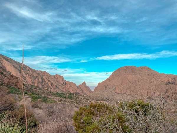 View of the Window at Big Bend National Park with the Chisos Basin way off in the distance below.