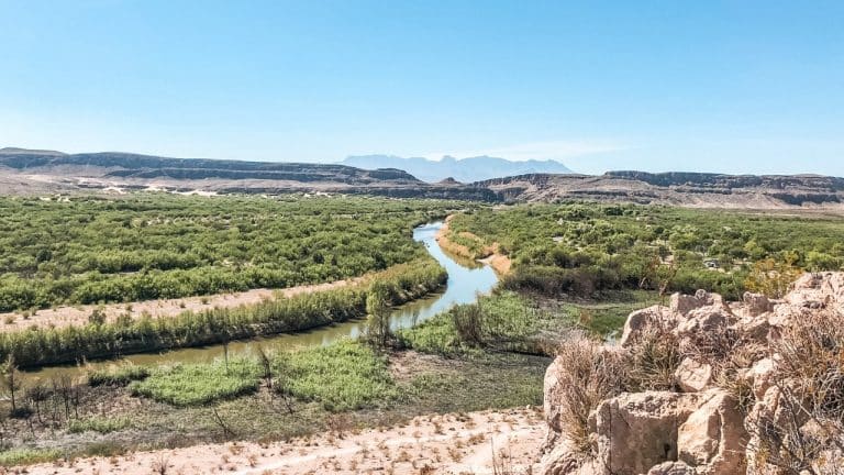 Overlooking the Rio Grande from a hill
