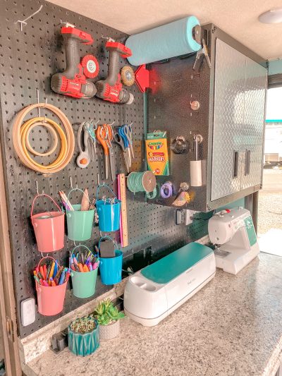 RV Organization: Peg Board Tool Rack