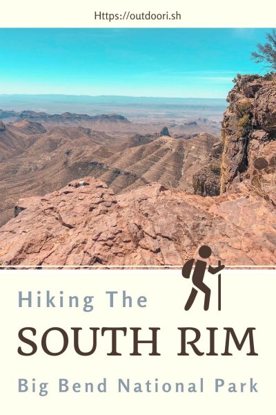 Pinterest pin of south rim hike